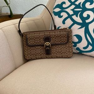 Coach signature wristlet